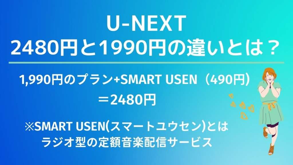U-NEXTの2480円と1990円の違い